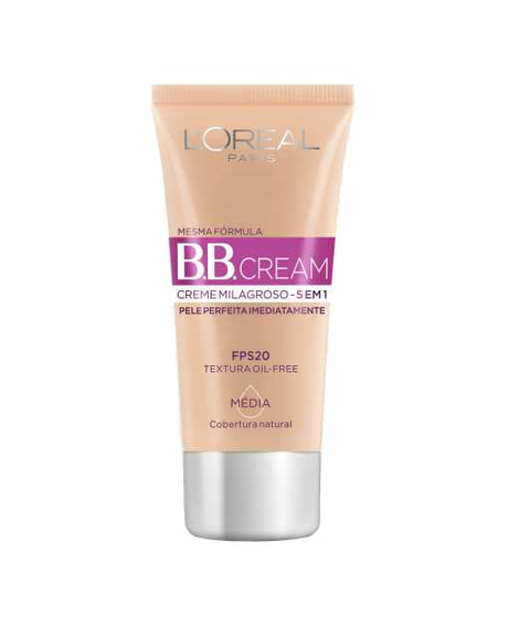 imagem do produto Base bb cream 5 em 1 milagroso media 30ml - LOREAL