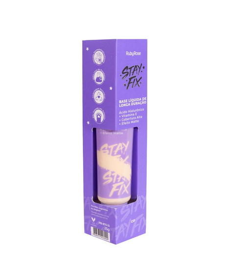 imagem do produto Base liquida matte stayfix rubyrose ref: c01 - RUBY ROSE