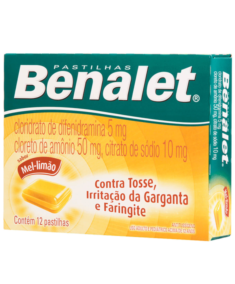 imagem do produto Benalet mel-limo 12 pastilhas - JOHNSON E JOHNSON
