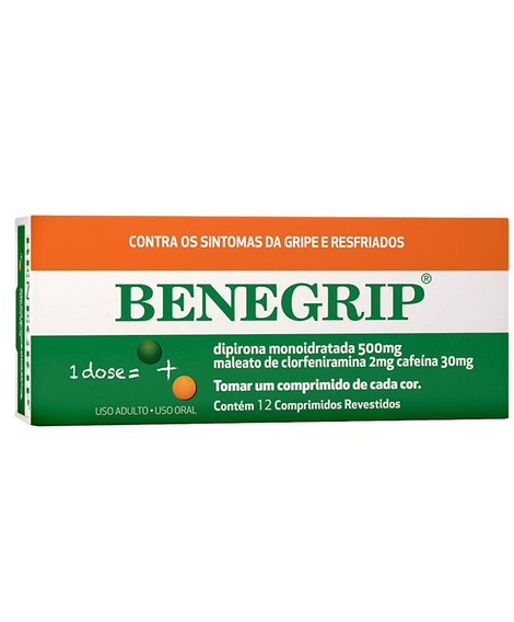 imagem do produto Benegrip 12 comprimidos - MANTECORP FARMASA