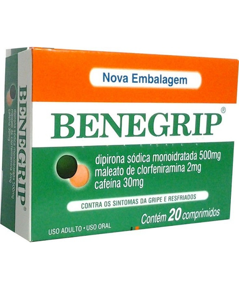 imagem do produto Benegrip 20 comprimidos - MANTECORP FARMASA