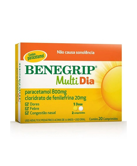 imagem do produto Benegrip multi dia 20 comprimidos - MANTECORP FARMASA