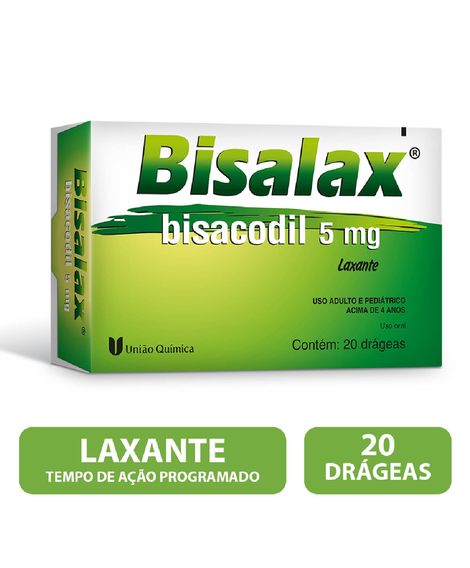 imagem do produto Bisalax 5mg 20 drgeas - UNIAO QUIMICA