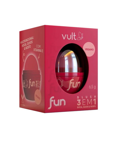 imagem do produto Blush 3 em 1 vult cereja coradinha 6.5g - VULT COSMETICA