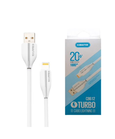 imagem do produto Cabo turbo lightning iphone 20w kimaster  - ICAN