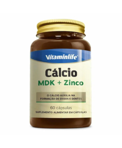 imagem de Cálcio mdk + zinco 60 cápsulas vitaminlife - VITAMINLIFE