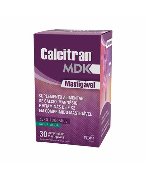 imagem do produto Calcitran Mdk 30 Comprimidos Mastigaveis - DIVCOM