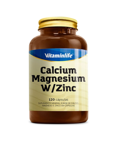 imagem de Calcium magneaium w/zinc 120 cápsulas vitaminlife - VITAMINLIFE