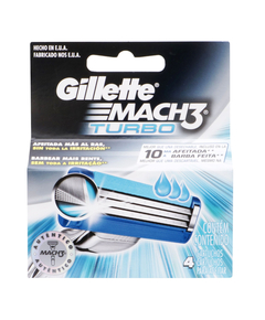 imagem de Carga gillette mach3 turbo 4 unidades - PROCTER E GAMBLE