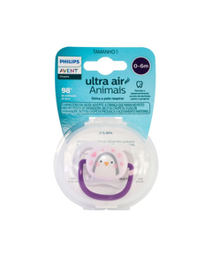 imagem de Chupeta avent ultra air 0-6m  tamanho 1 pinguim ref 081/01 - AVENT