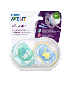 imagem de Chupeta avent ultra air 6-18m 2 unidades tamanho 2 scf349/11 - AVENT