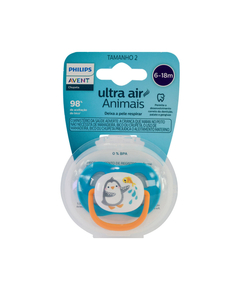 imagem de Chupeta avent ultra air individual 6-18 pinguim - AVENT