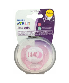 imagem de Chupeta avent ultra soft 0-6m menina - AVENT