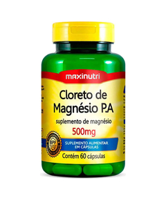 imagem de Cloreto de magnesio p.a 500mg 60 cápsulas - MAXINUTRI