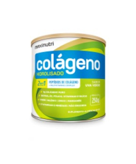 imagem do produto Colageno hdrolisado 2 em 1 uva verde 250g - MAXINUTRI