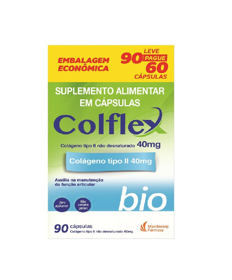 imagem do produto Colflex bio colgeno tipo ii 40mg 90 cpsulas - MANTECORP FARMASA