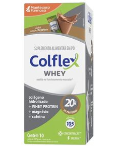 imagem de Colflex whey chocolate 10 saches  - MANTECORP FARMASA