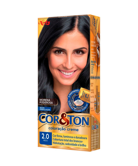 imagem do produto Coloracao creme cor&ton 2.0 preto - NIELY