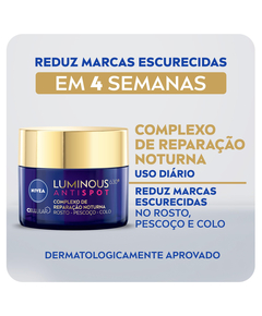 imagem de Complexo reparação noturna nivea luminous 630 antispot 50ml - NIVEA