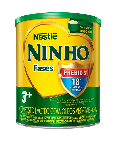 imagem do produto Composto l�cteo ninho fases 3+ 400g - NESTLE