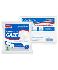 imagem de Compressa de gaze sancare esteril 10 unidades - SANFARMA