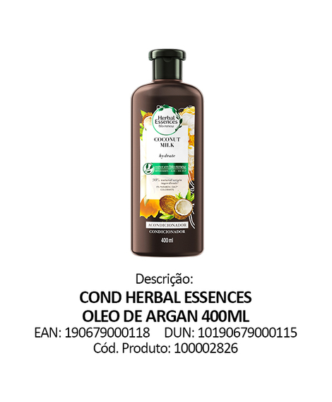 imagem do produto Condicionador herbal essences leite de coco 400ml - PROCTER E GAMBLE