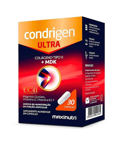imagem do produto Condrigen ultra mdk col�geno tipo ii  30 c�psulas - MAXINUTRI