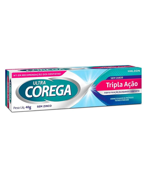 imagem do produto Corega creme tripla a��o sem sabor 40g - HALEON