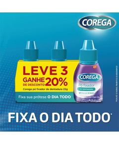 imagem de Corega pó fixador sabor menta 3 unidades 22g - HALEON