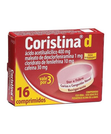imagem do produto Coristina d pro 16 comprimidos - HYPERA PHARMA