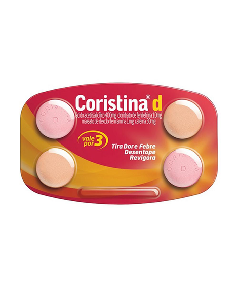imagem do produto Coristina d pro 4 comprimidos - HYPERA PHARMA