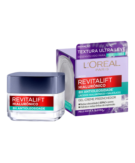 imagem do produto Creme antirrugas revitalift hialurnico antioleosidade 49g - LOREAL