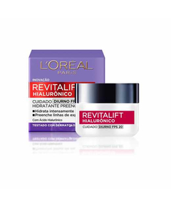 imagem de Creme antirrugas revitalift hialurônico diurno fps20 49g - LOREAL