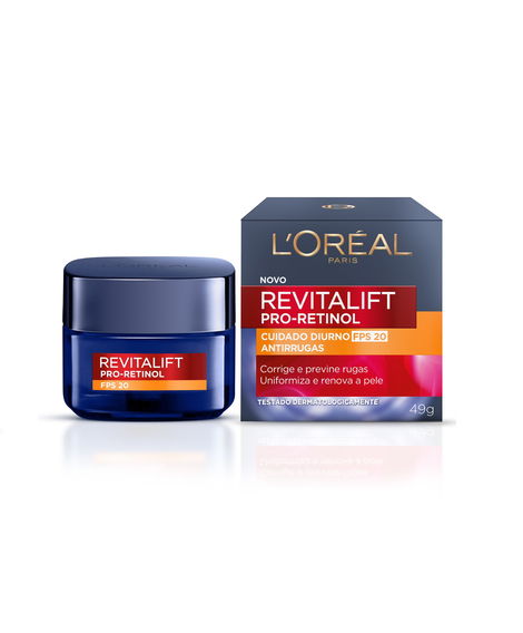 imagem do produto Creme antirrugas revitalift pro-retinol diurno fps20 49g - LOREAL