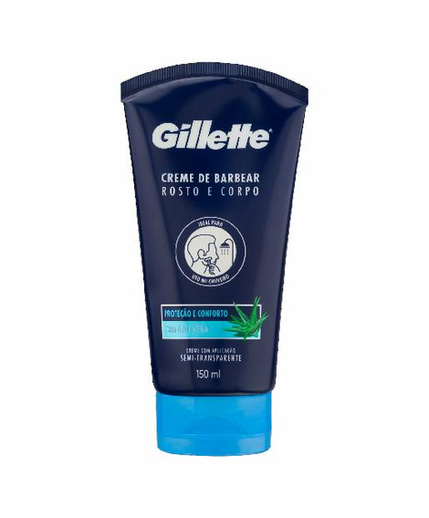 imagem do produto Creme de barbear gillette rosto e corpo aloe vera 150ml - PROCTER E GAMBLE