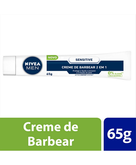 imagem do produto Creme de barbear nivea men sensitive 2em1 65g - NIVEA
