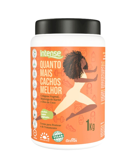 imagem do produto Creme de tratamento griffus quanto+ cachos 2em1 1kg - GRIFFUS
