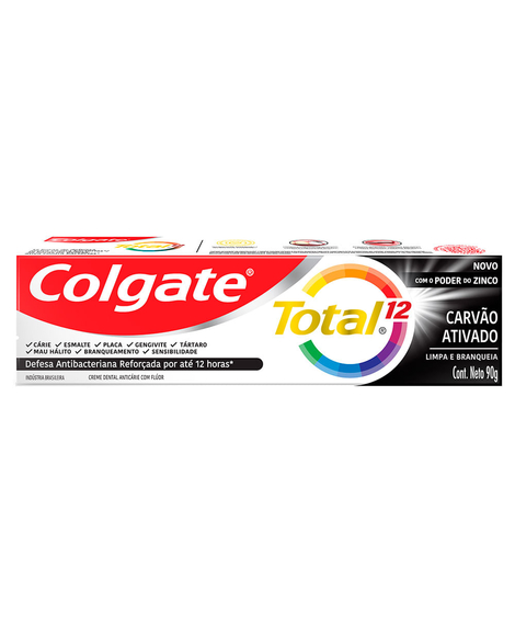 imagem do produto Creme dental colgate total 12 carvao ativado 90g - COLGATE-PALMOLIVE