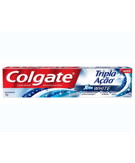 imagem do produto Creme dental colgate tripla acao xtra white 70g - COLGATE-PALMOLIVE