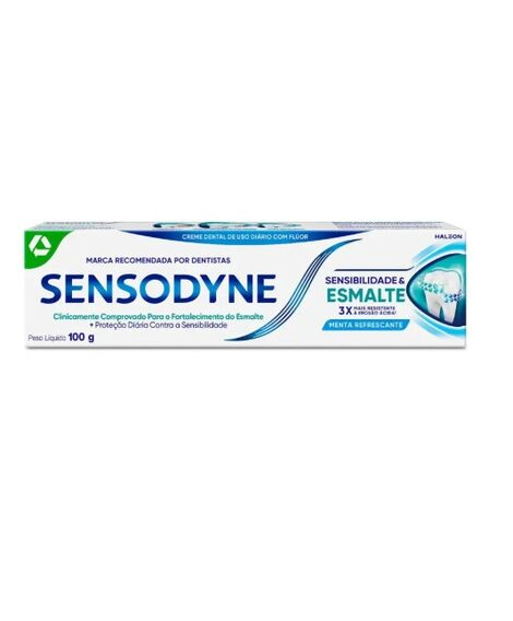 imagem do produto Creme dental sensodyne sensibilidade esmalte menta 100g - HALEON