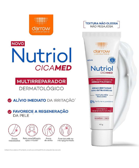 imagem do produto Creme multirreparador darrow nutriol cicamed 20g - DARROW