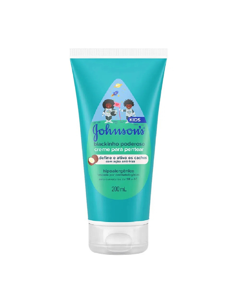 imagem do produto Creme para pentear johnsons baby blackinho poderoso 200ml - JOHNSON E JOHNSON
