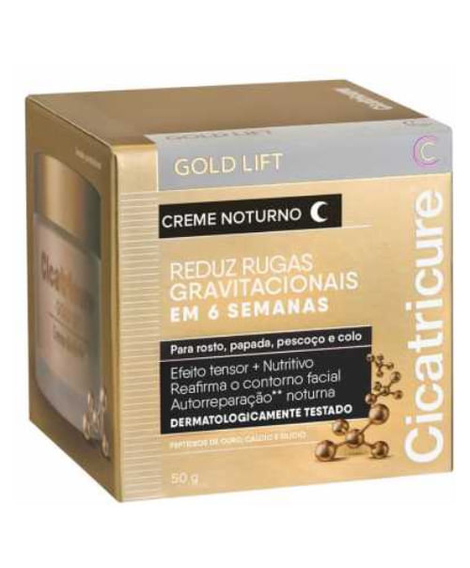 imagem do produto Creme rejuvenescedor cicatricure gold lift noite 50g - GENOMMA LAB