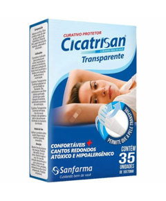 imagem de Curativo cicatrisan transparente 35 unidades - SANFARMA