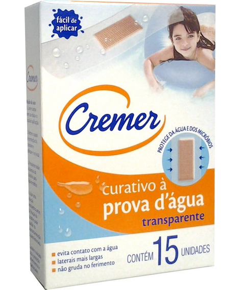 imagem do produto Curativo cremer a prova d`agua transparente 15 unidades - CREMER