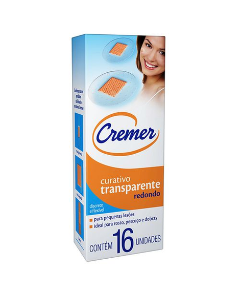 imagem do produto Curativo cremer redondo transparente 16 unidades - CREMER