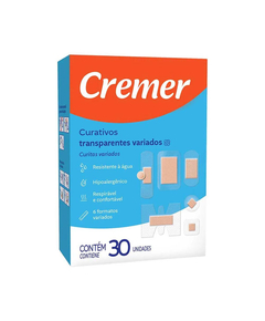 imagem de Curativo cremer transparente variados 6 formas 30 unidades - CREMER