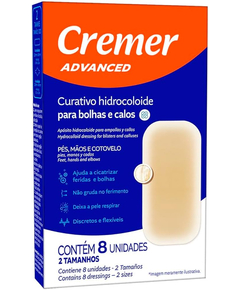 imagem de Curativo hidrocoloide bolhas e calos 8 unidades - CREMER