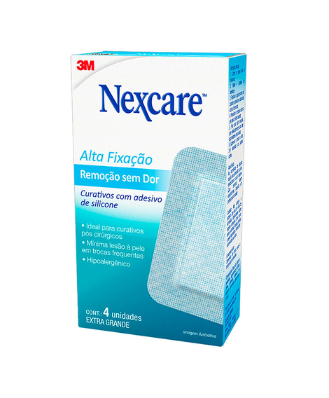 imagem do produto Curativo nexcare alta fixao extra grande 4 unidades - 3M