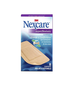 imagem de Curativo nexcare superflexiveis joelho cotovelo 8 unidades - 3M